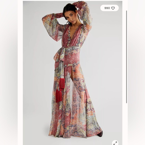 Bronx and Banco Dresses & Skirts - NWT Bronx and Banco Farah Maxi Dress - Red/Multi - Size: US 8/L